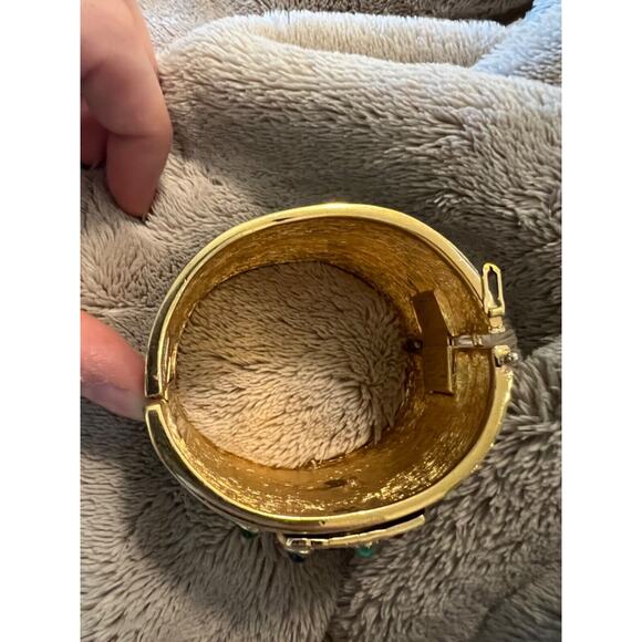 CINER ENAMELED AND JEWELED Maltese Cross Bracelet - Picture 2 of 4